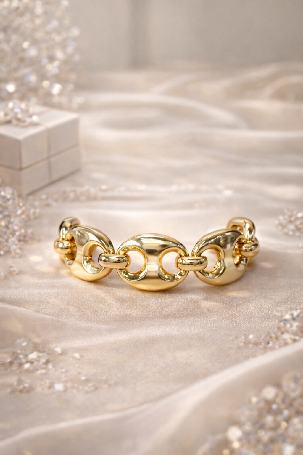 Gold Chunky Chain Effect Bracelet