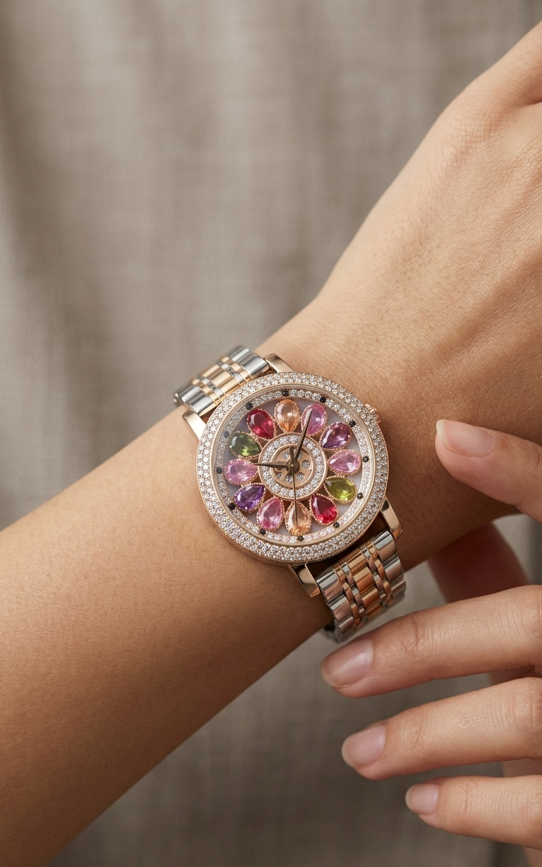 Radiant Blossom Crystal Watch