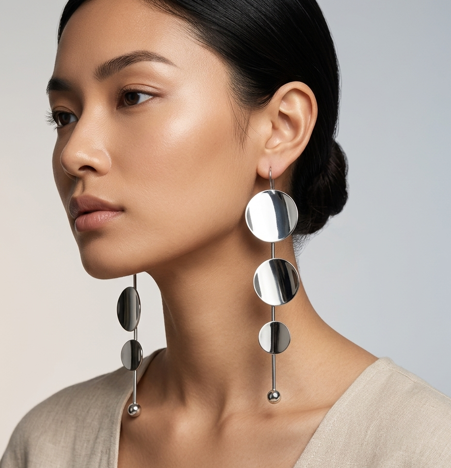 Silver & Gold Circular Drop Downs