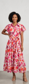 Blooming Sunset Tiered Maxi Dress