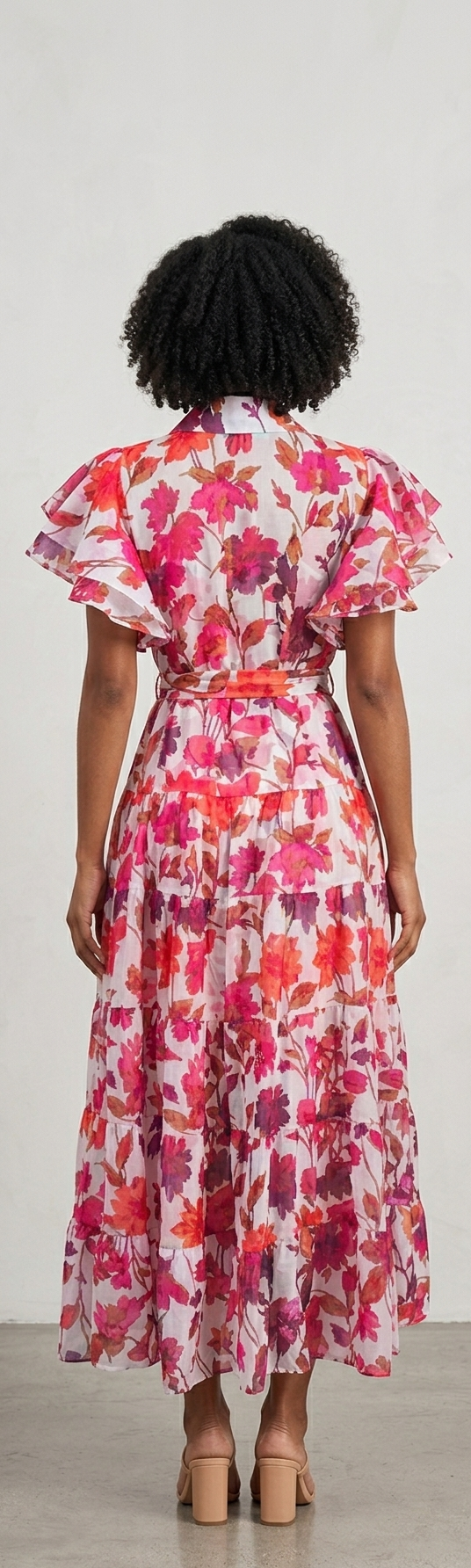 Blooming Sunset Tiered Maxi Dress