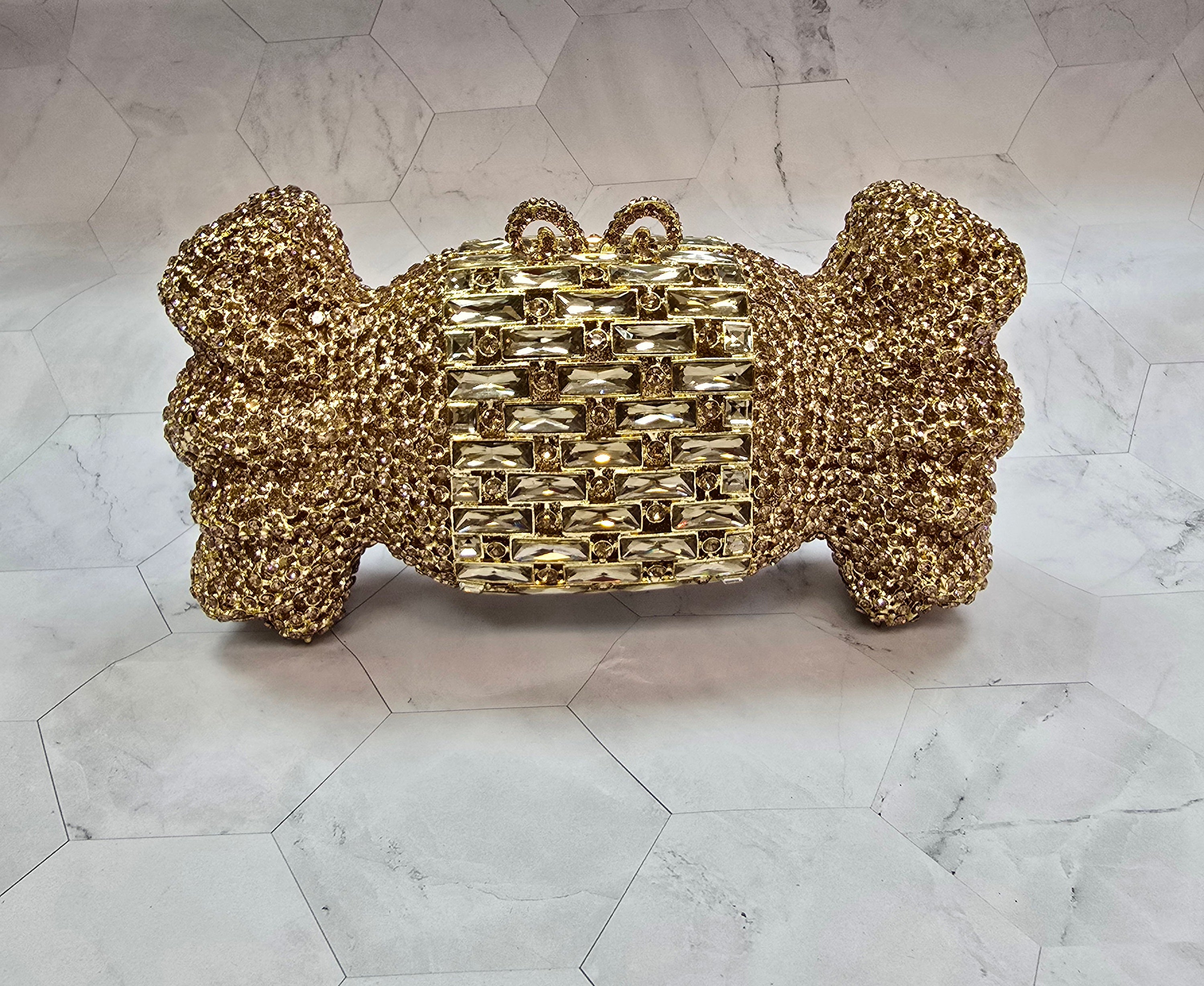 Gold Swarovski Bow