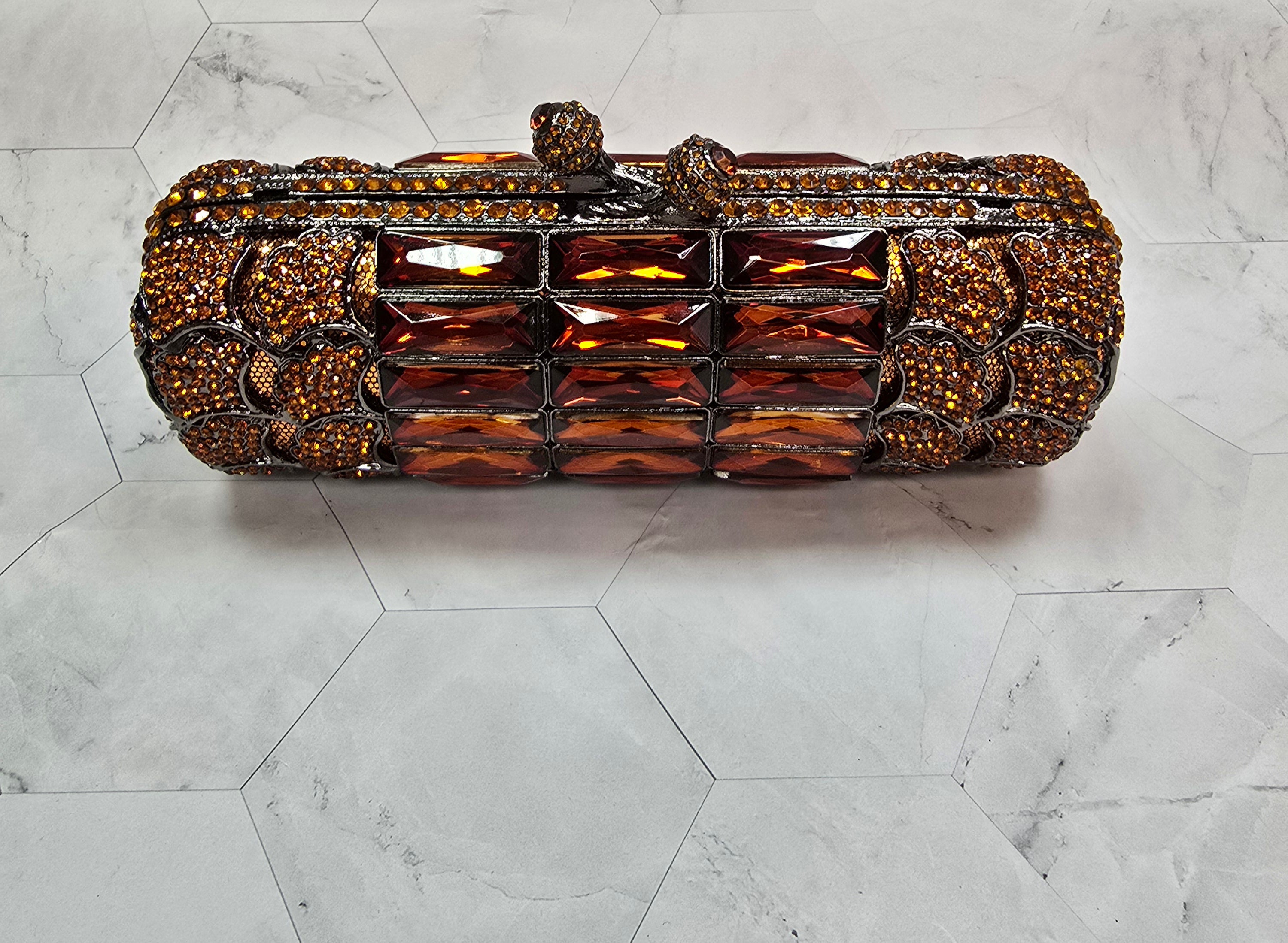 Neutral Swarovski Clutch
