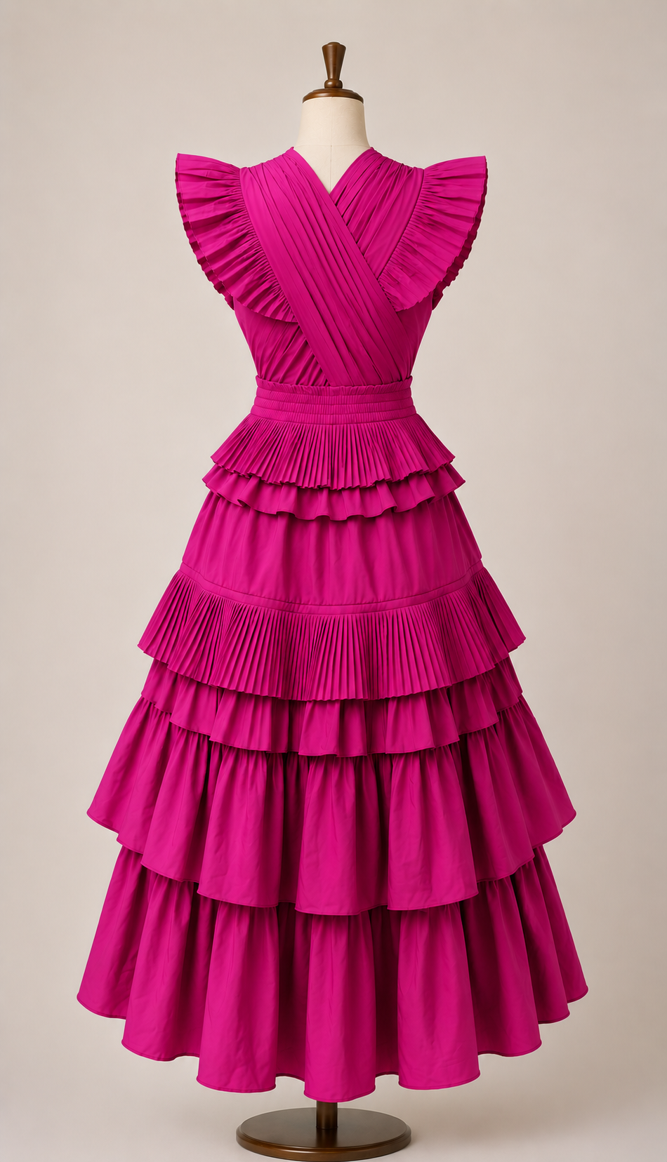 The Amara Cascading Pleated Dress