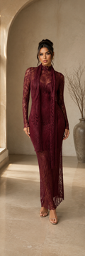 Ethereal Lace Elegance Maxi Dress
