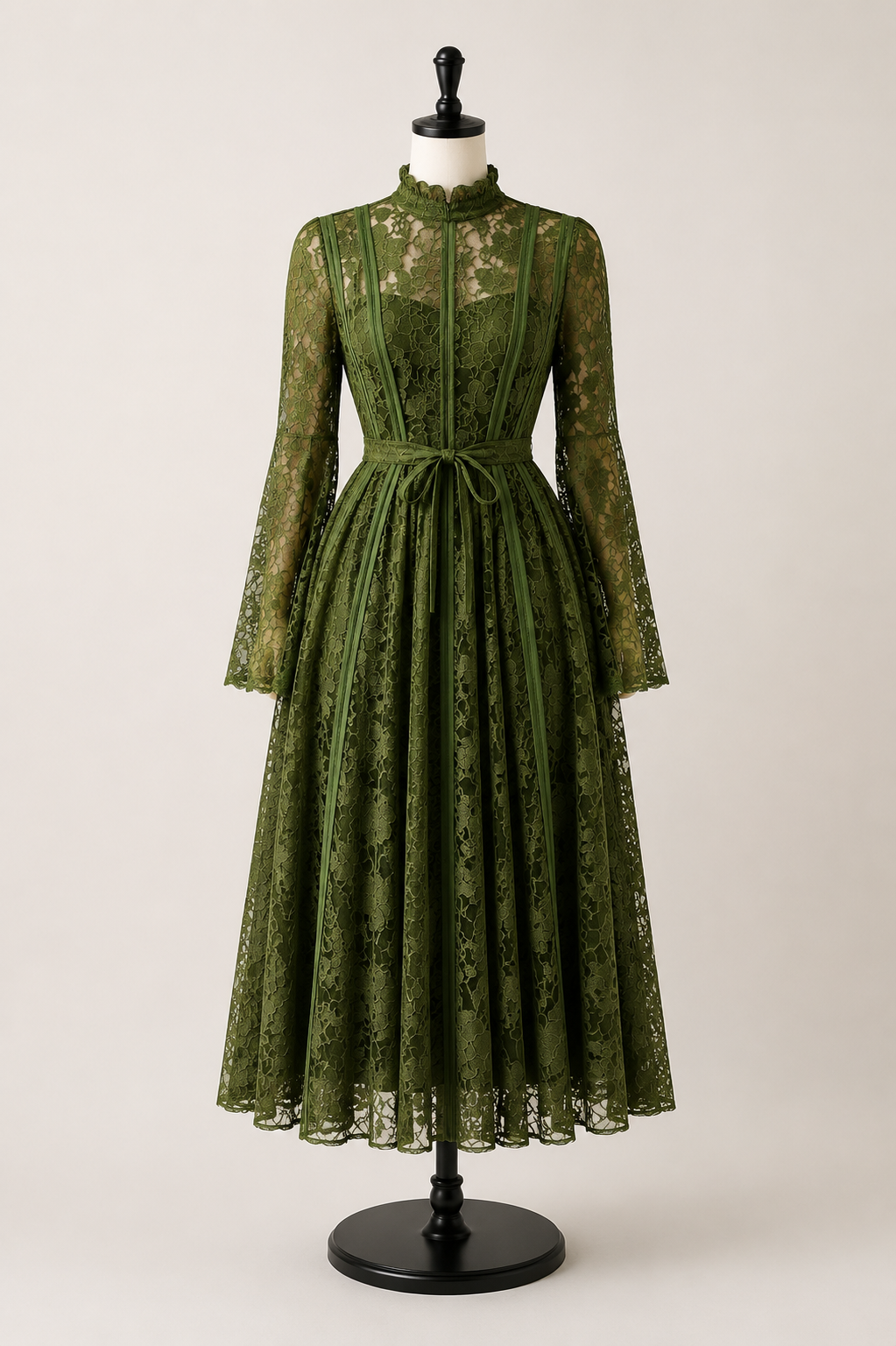 Timeless Vintage Lace Midi Dress