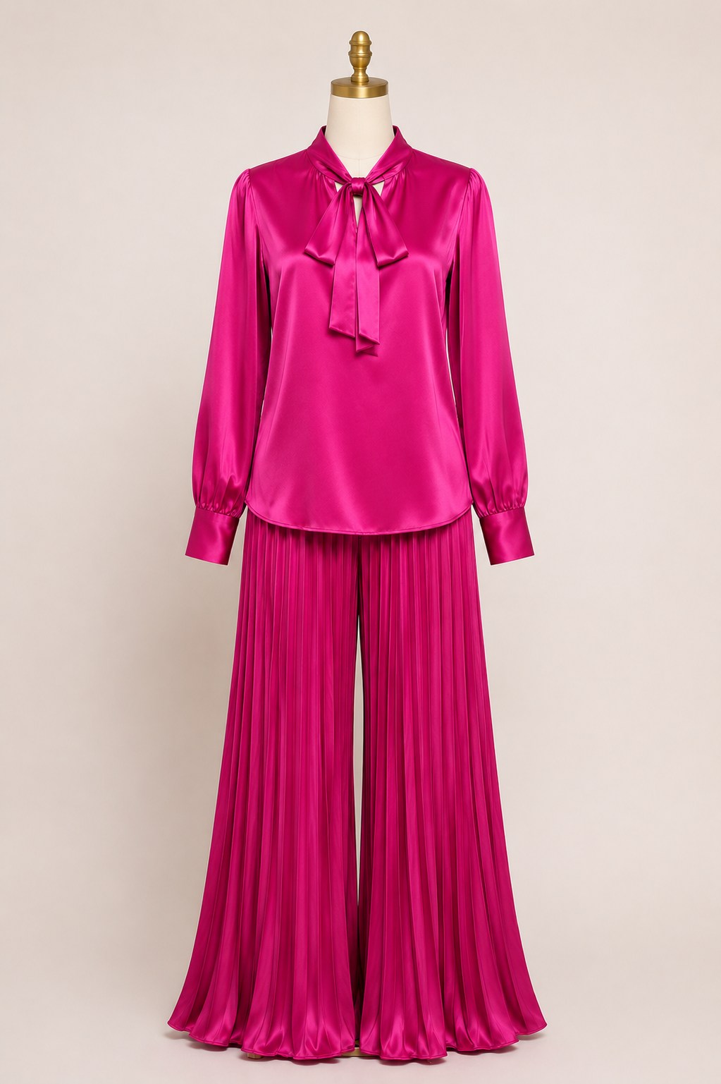 The Santorini Satin Bow Maxi 2 Piece Set