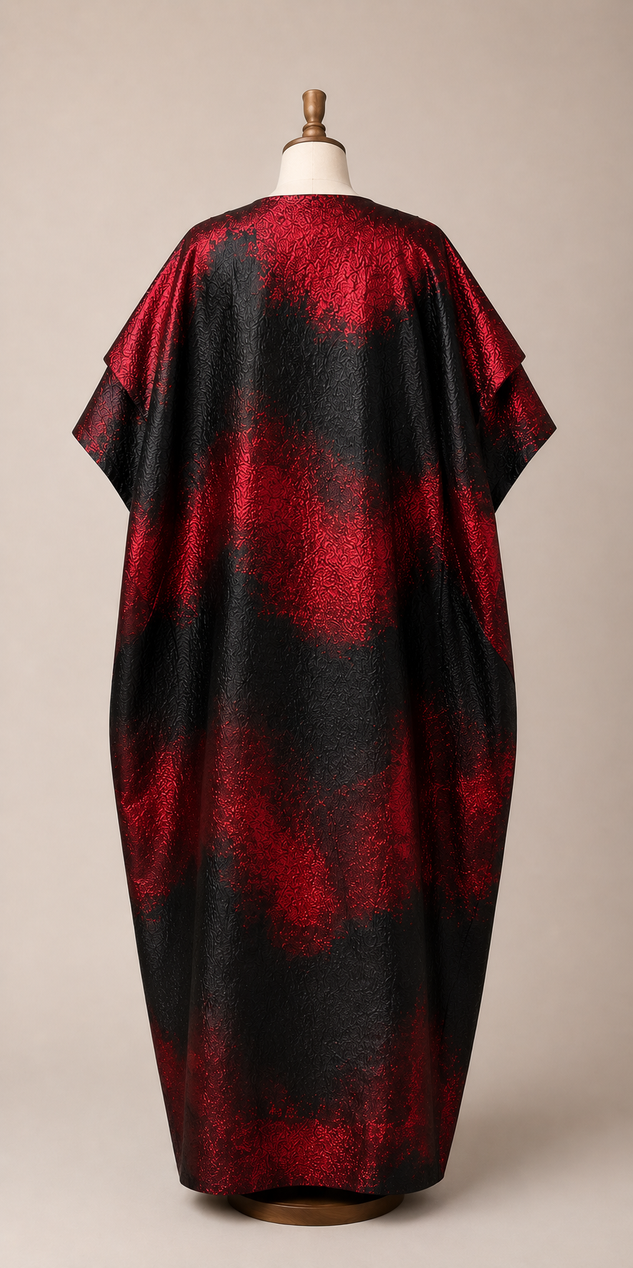 Midnight Gold Metallic Kaftan Dress