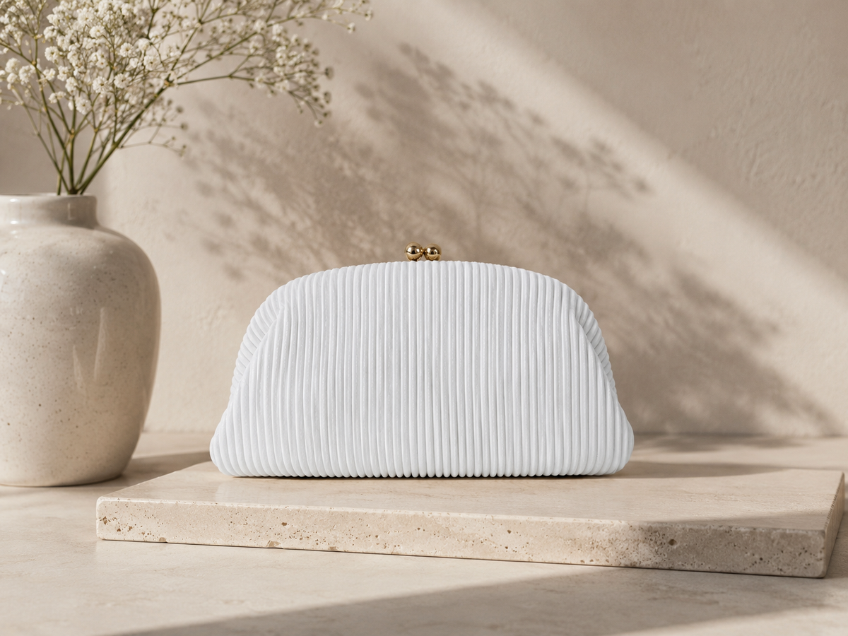 Pleated Evening Clutch