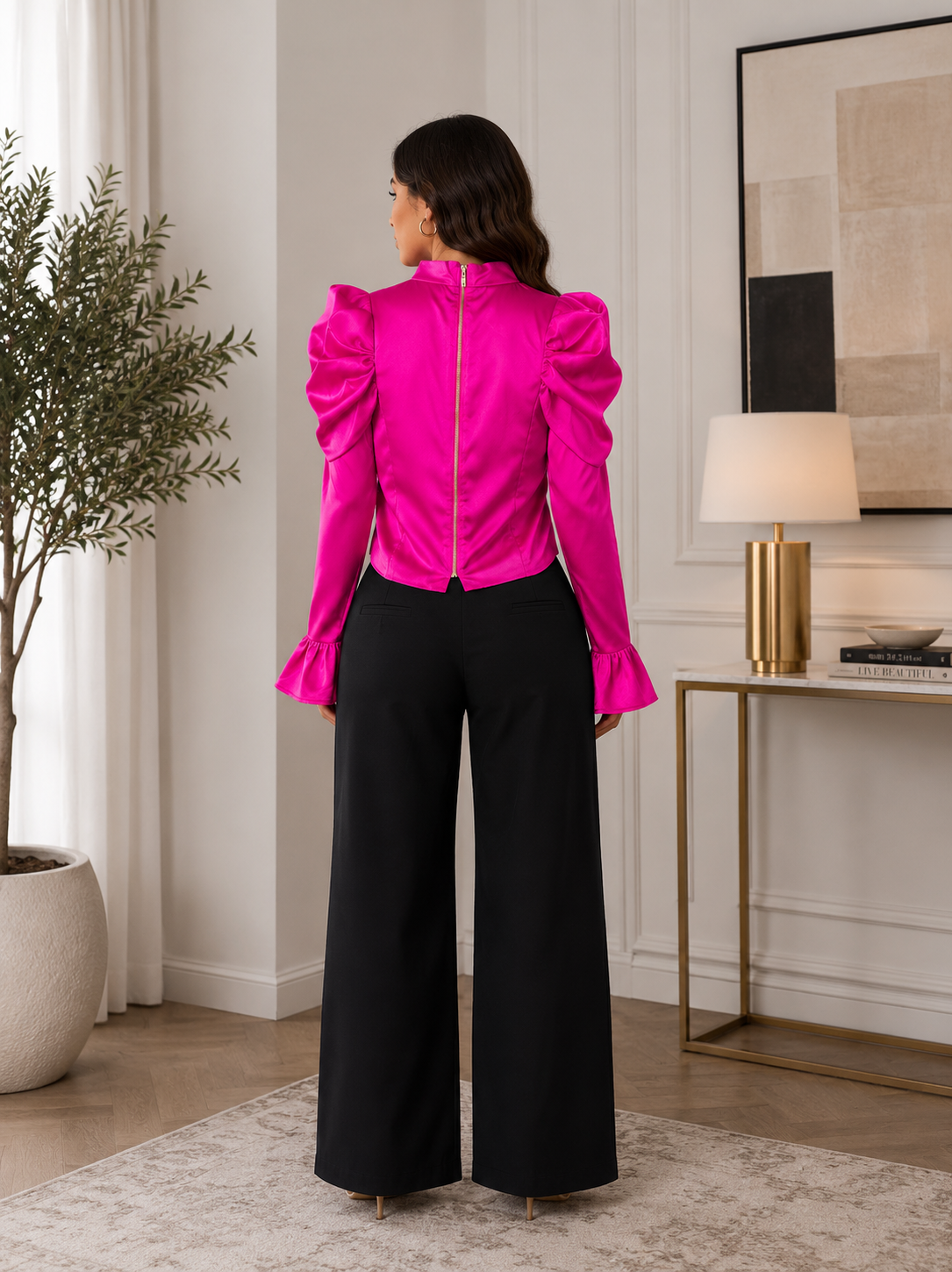 Statement Bow Satin Co-Ord Set