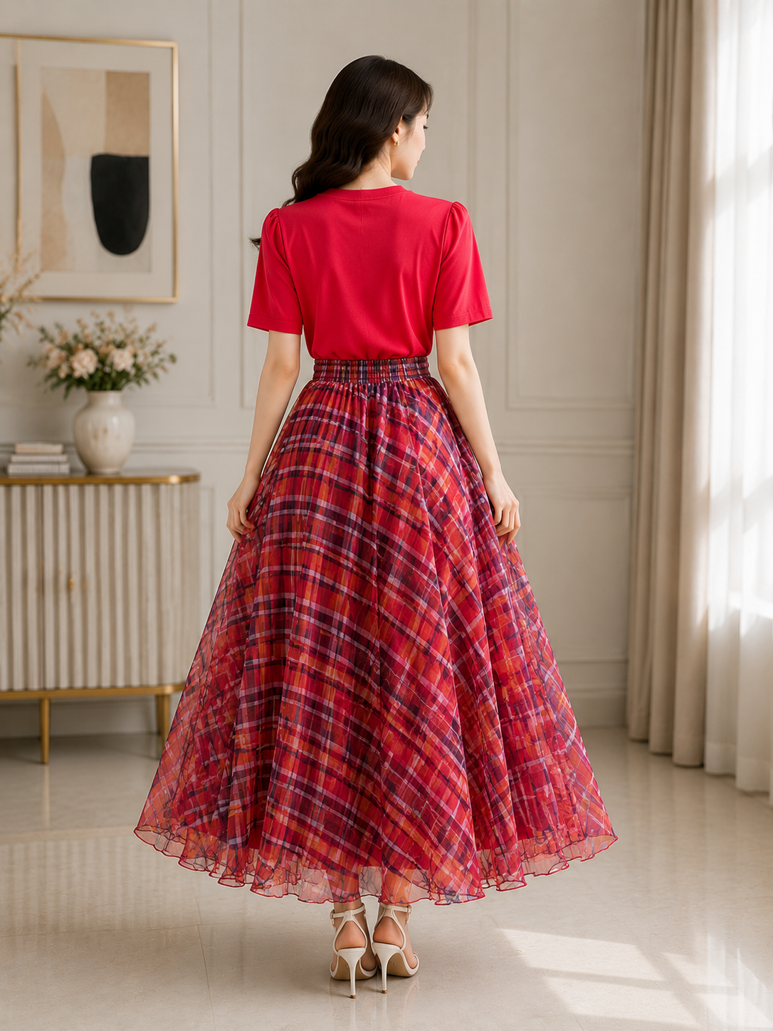 Elegant Embellished Occasion-wear Collection - Floral Embroidery & Organza Skirt Sets