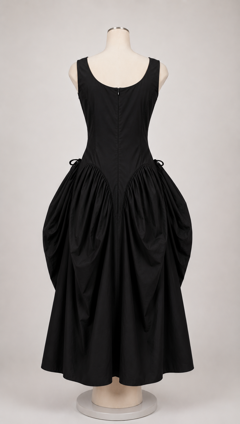Sculptural Gathered Midi Dress