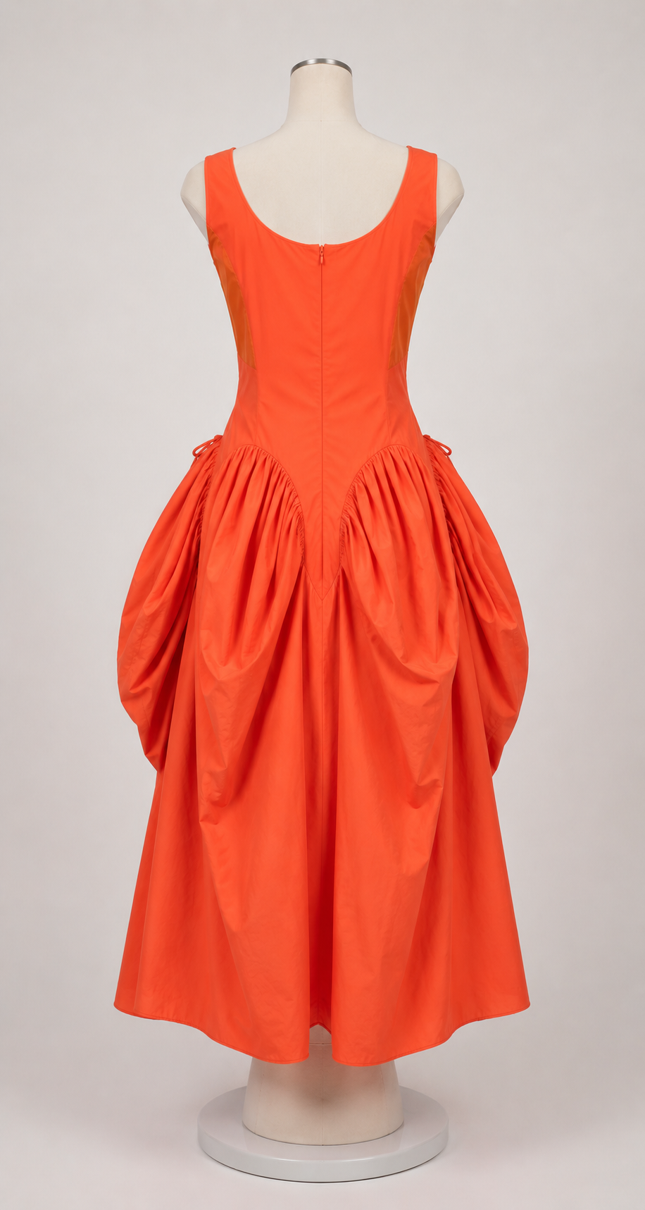 Sculptural Gathered Midi Dress