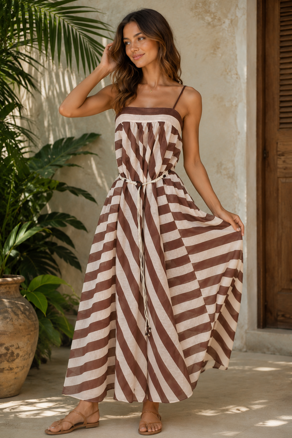 Coastal Stripe Maxi Dress
