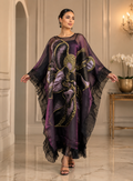Midnight Orchid Embellished Kaftan Dress