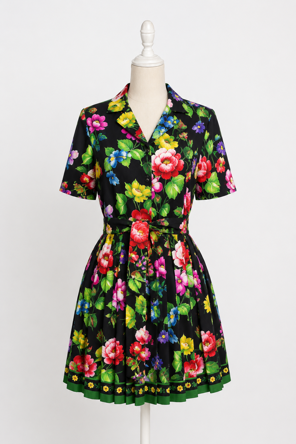 Vibrant Floral Shirt Dresses - Mediterranean & Botanical Print Collection