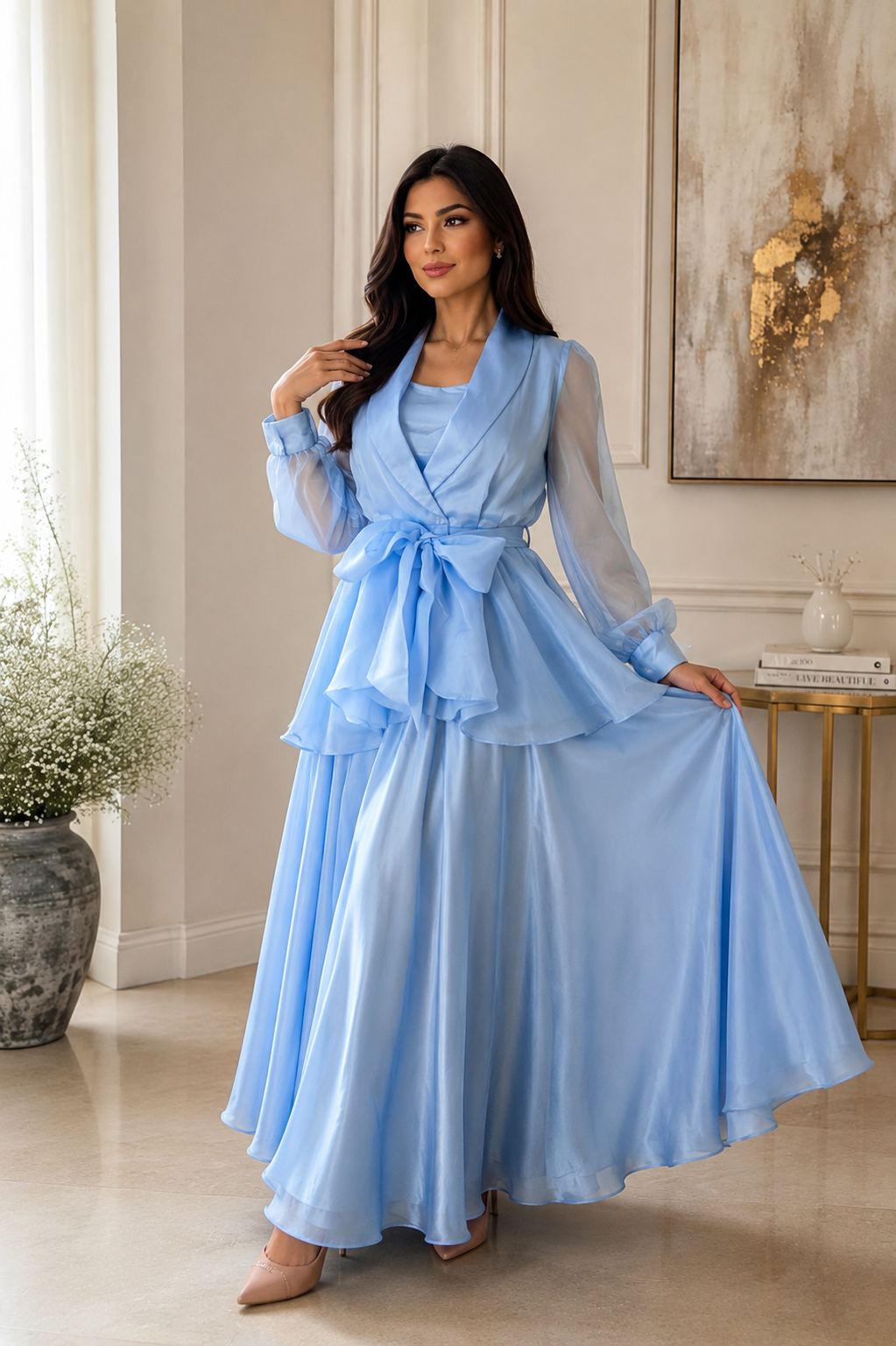 Celeste Organza Overlay Dress
