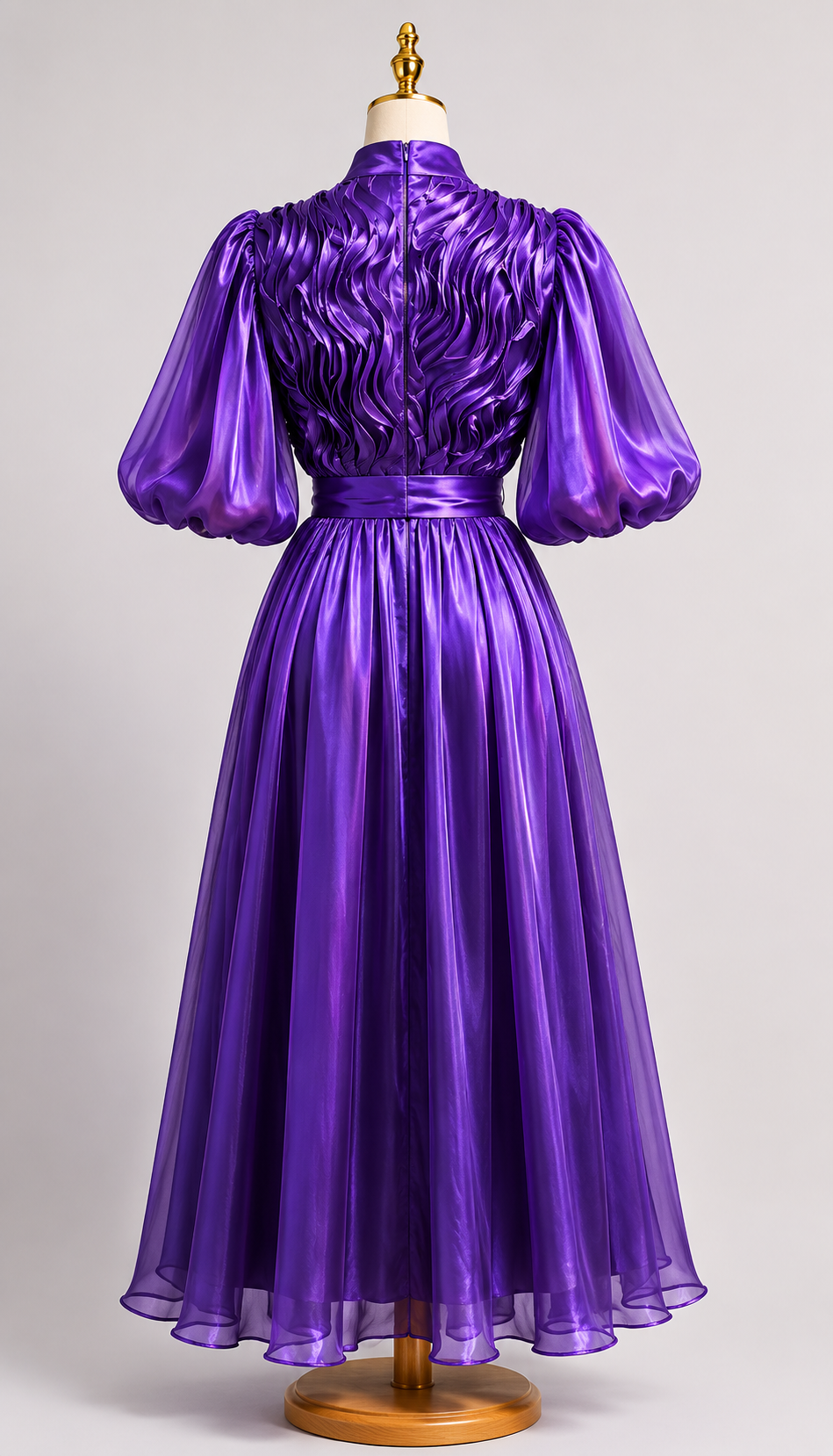 Elegant Ruffle Detail Organza Midi Dress Collection