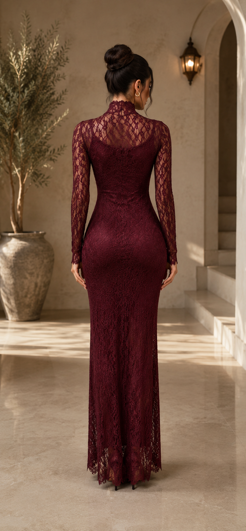 Ethereal Lace Elegance Maxi Dress