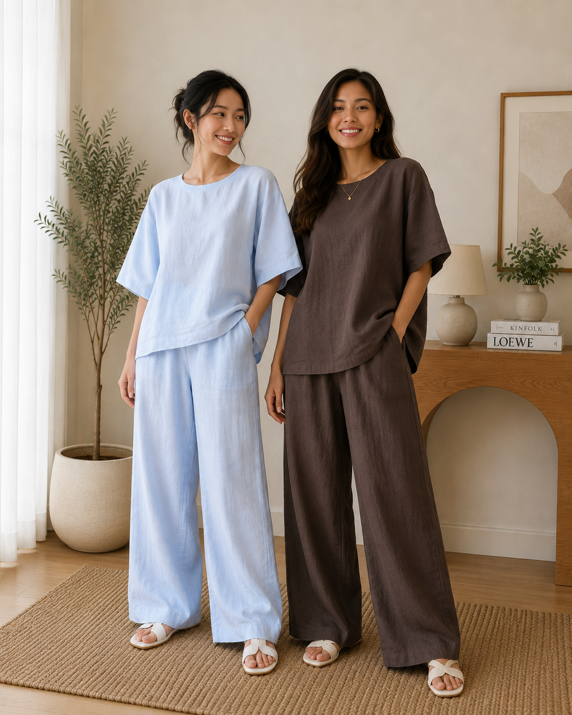 Relaxed Linen Lounge Set