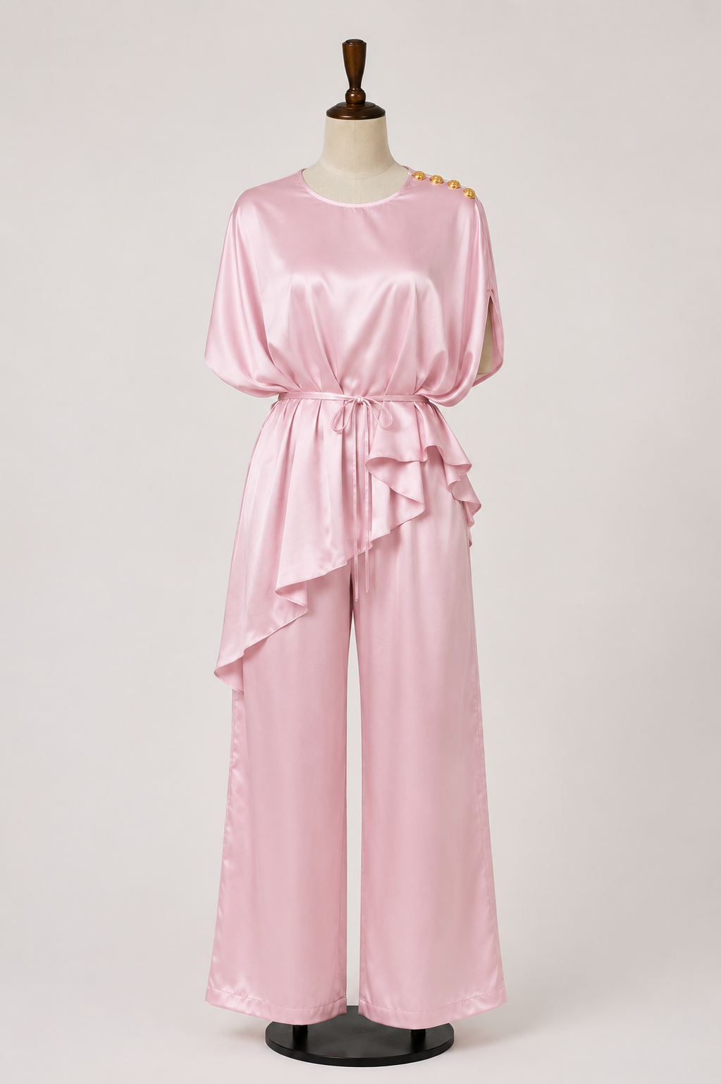Blush Satin Lounge Set