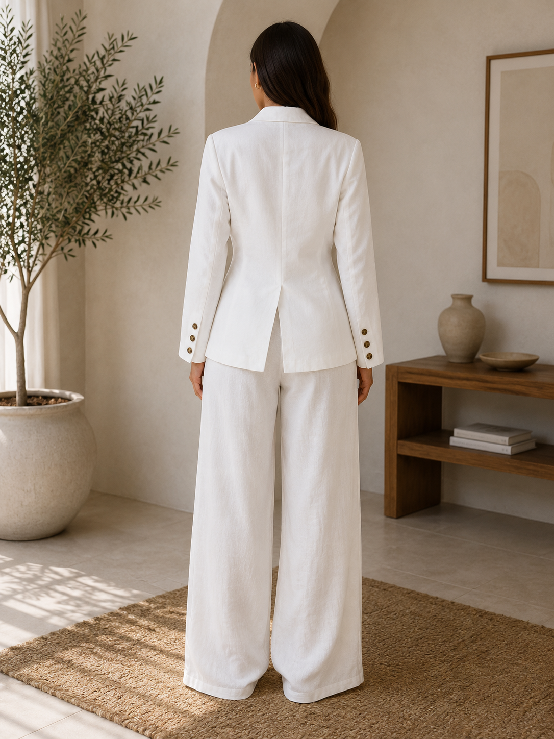 Linen Tailored Suit Set
