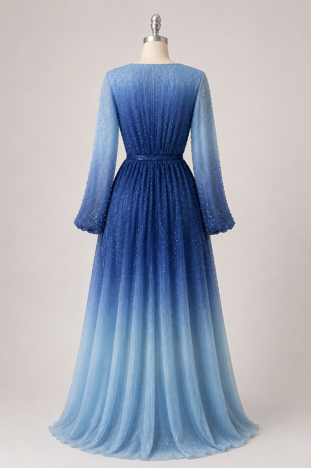 Celestial Ombre Beaded Maxi Dress