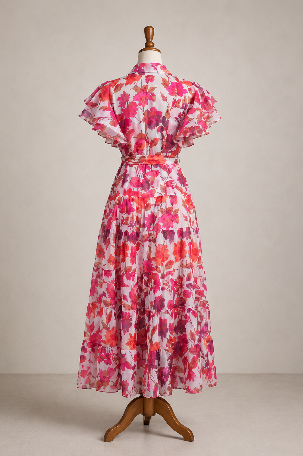 Blooming Sunset Tiered Maxi Dress