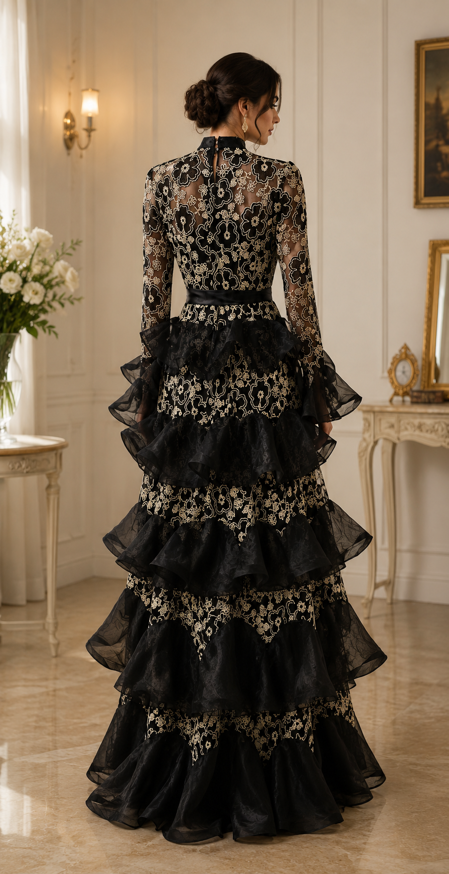 Lace Ruffle Maxi Dress Collection