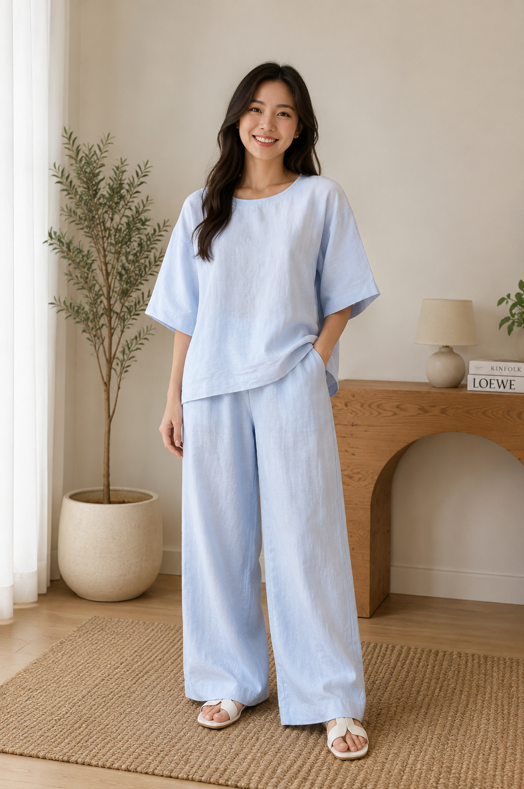 Relaxed Linen Lounge Set