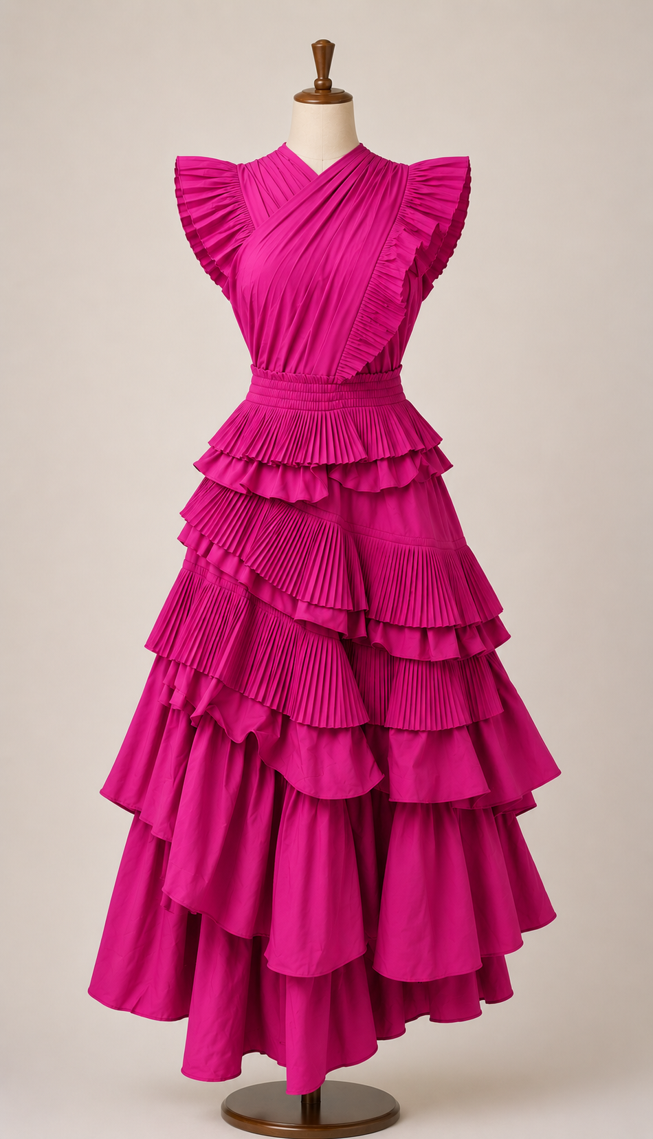 The Amara Cascading Pleated Dress