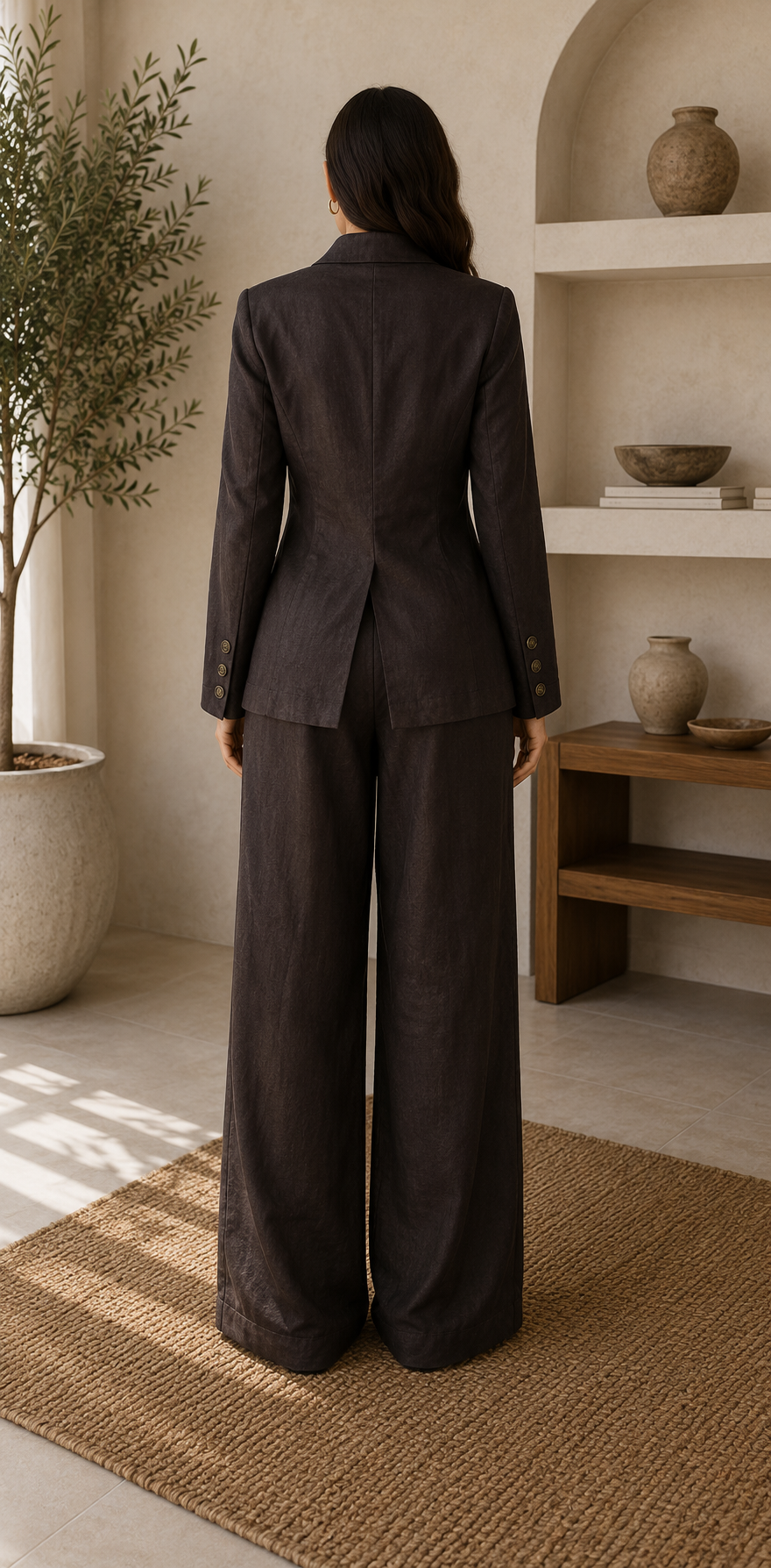 Linen Tailored Suit Set