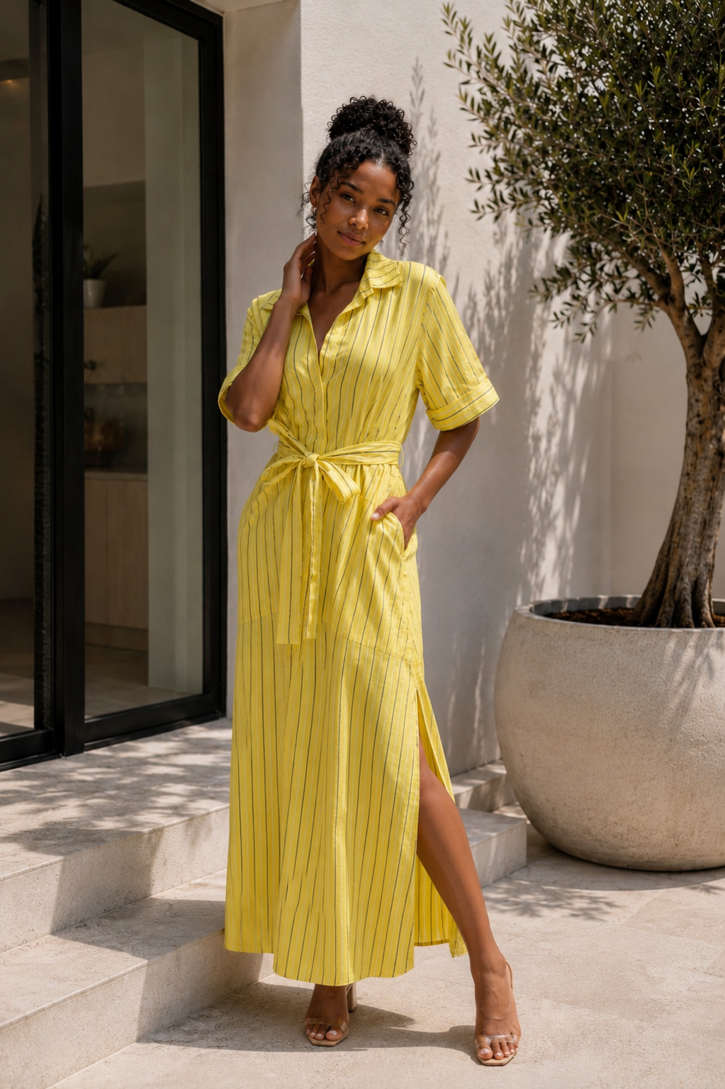 The Amalfi Stripe Shirt Dress