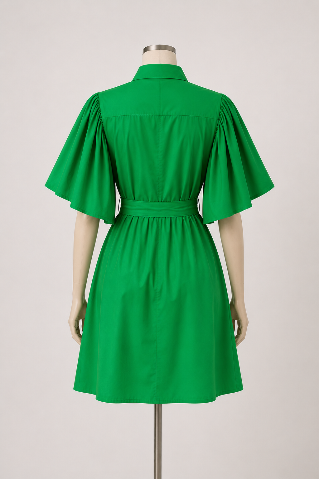 Shirt Dress with Gold Button Detail