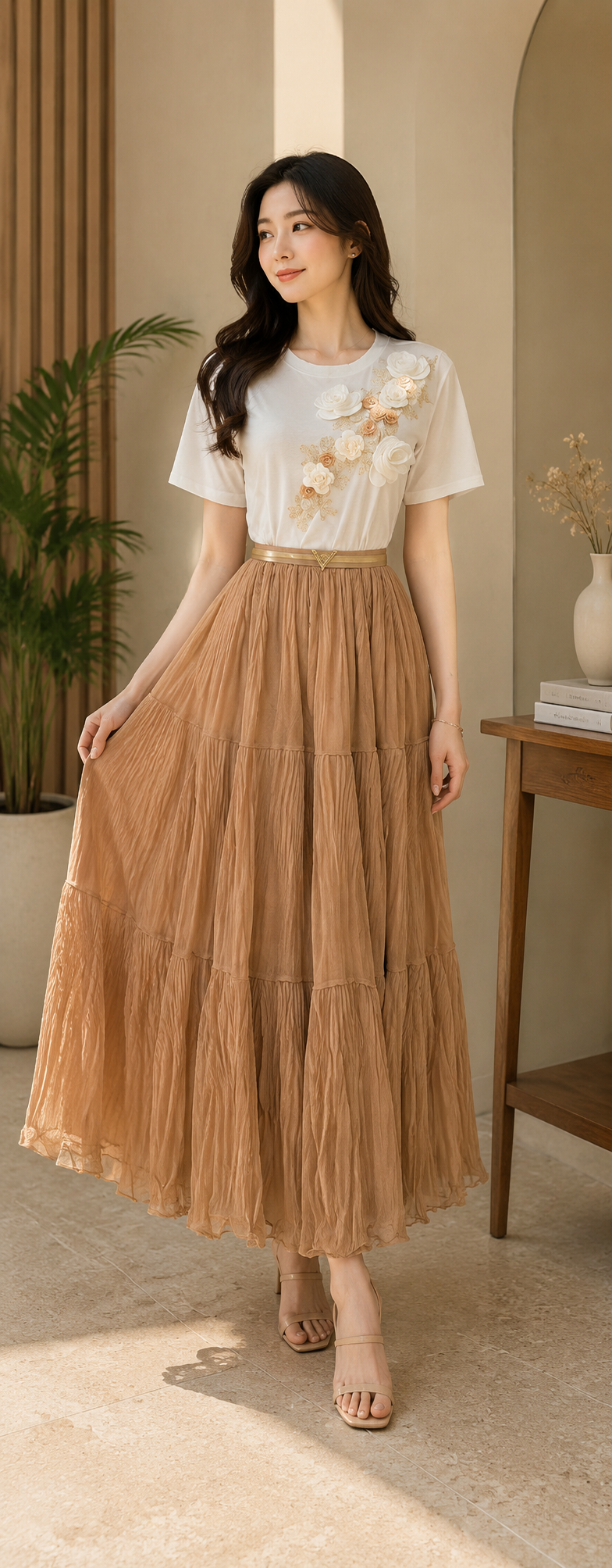 Elegant Embellished Occasion-wear Collection - Floral Embroidery & Organza Skirt Sets
