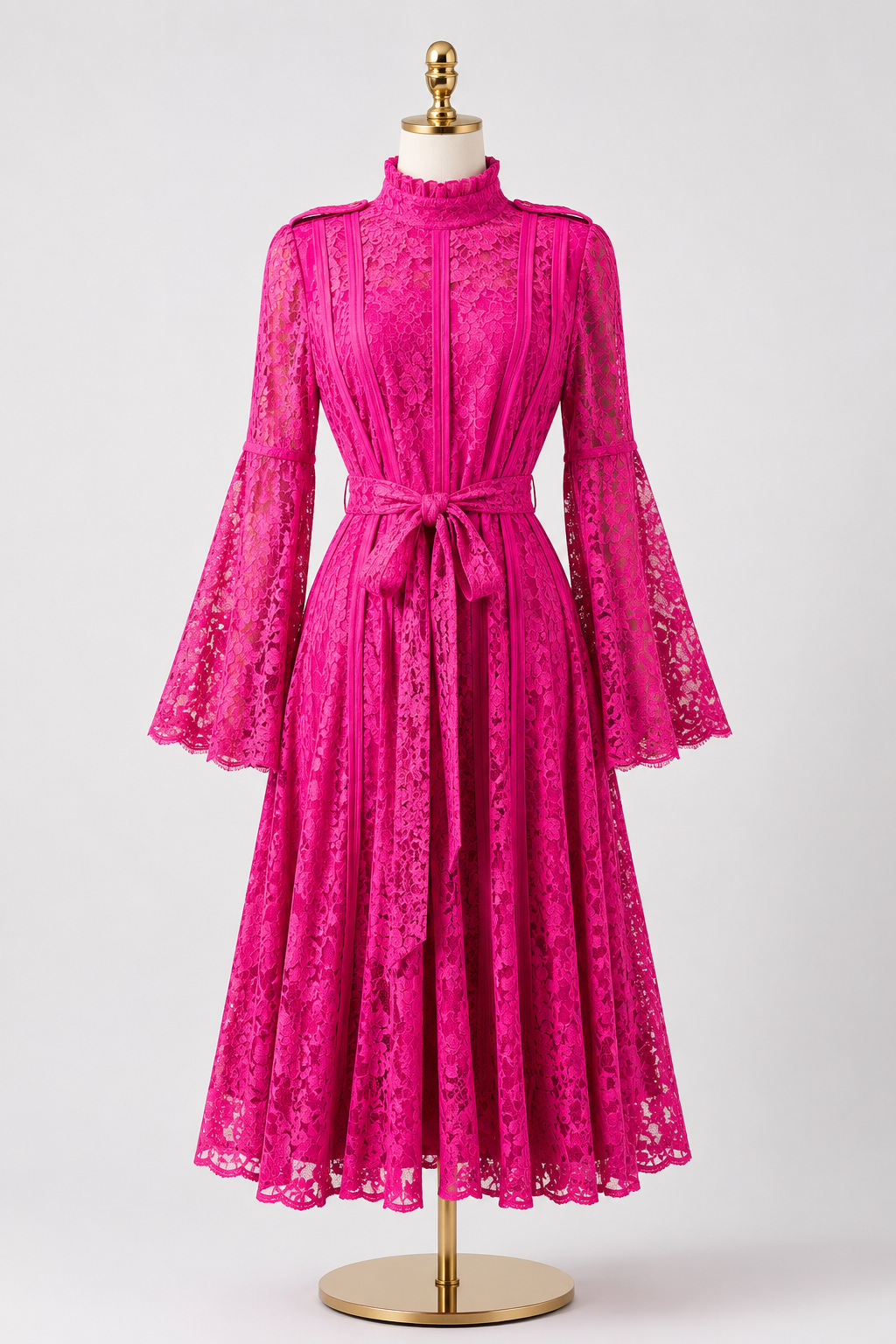 Timeless Vintage Lace Midi Dress