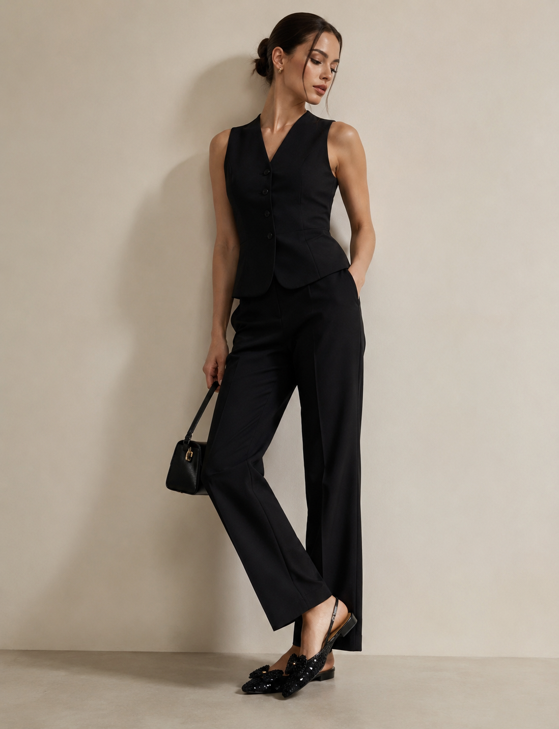 Elegant Embellished Slingback Flats