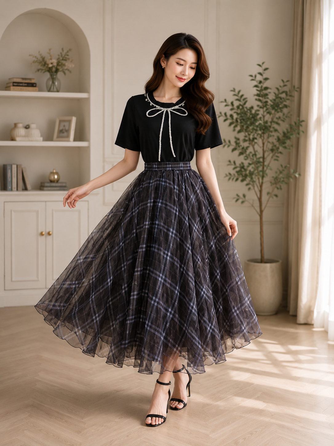 Elegant Embellished Occasion-wear Collection - Floral Embroidery & Organza Skirt Sets