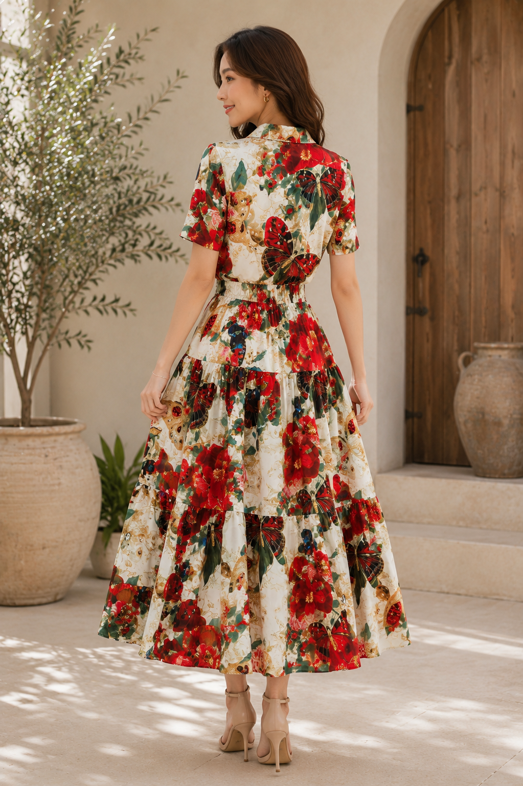 Butterfly Bloom Two-Piece Midi Set