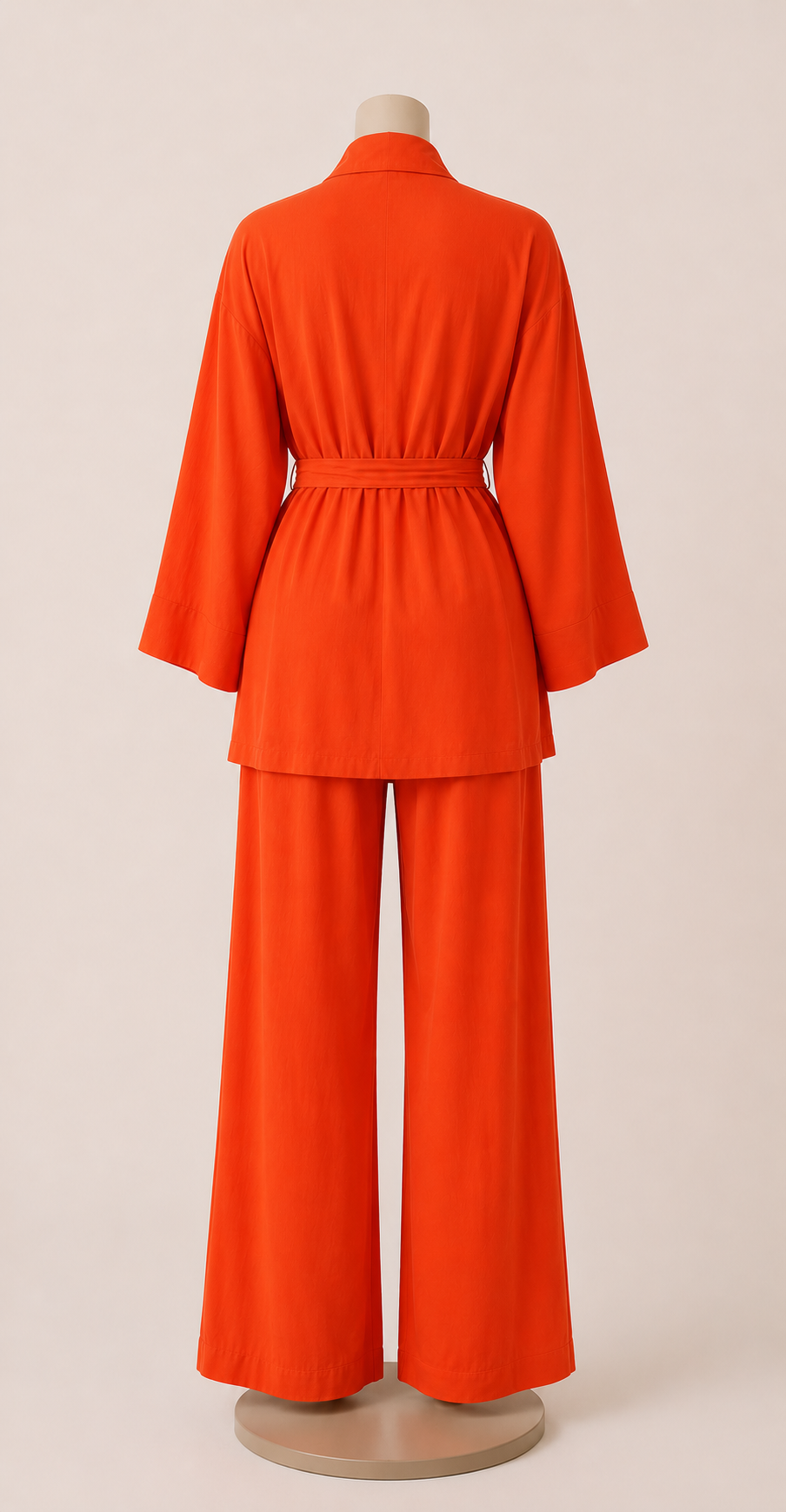 Belted Top & Wide Leg Trousers Lounge Set
