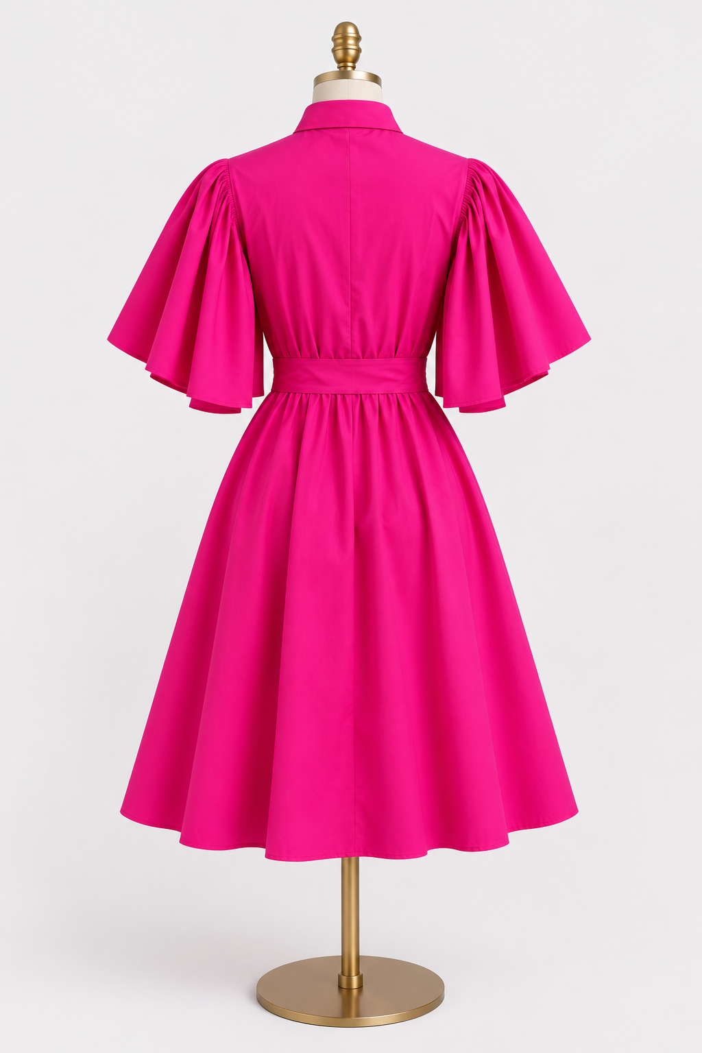 Shirt Dress with Gold Button Detail