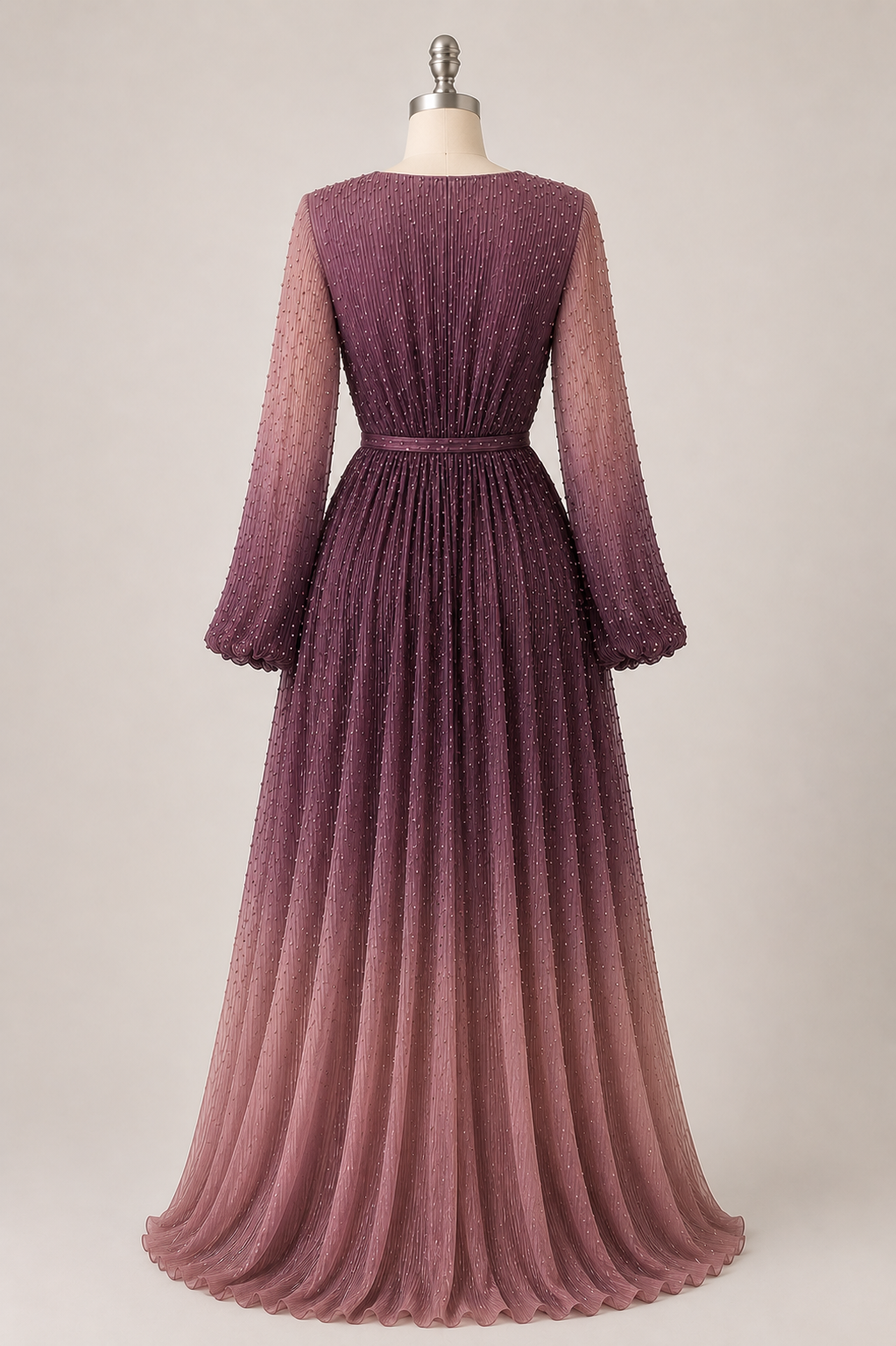 Celestial Ombre Beaded Maxi Dress