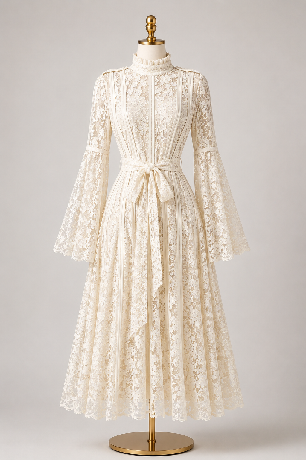 Timeless Vintage Lace Midi Dress