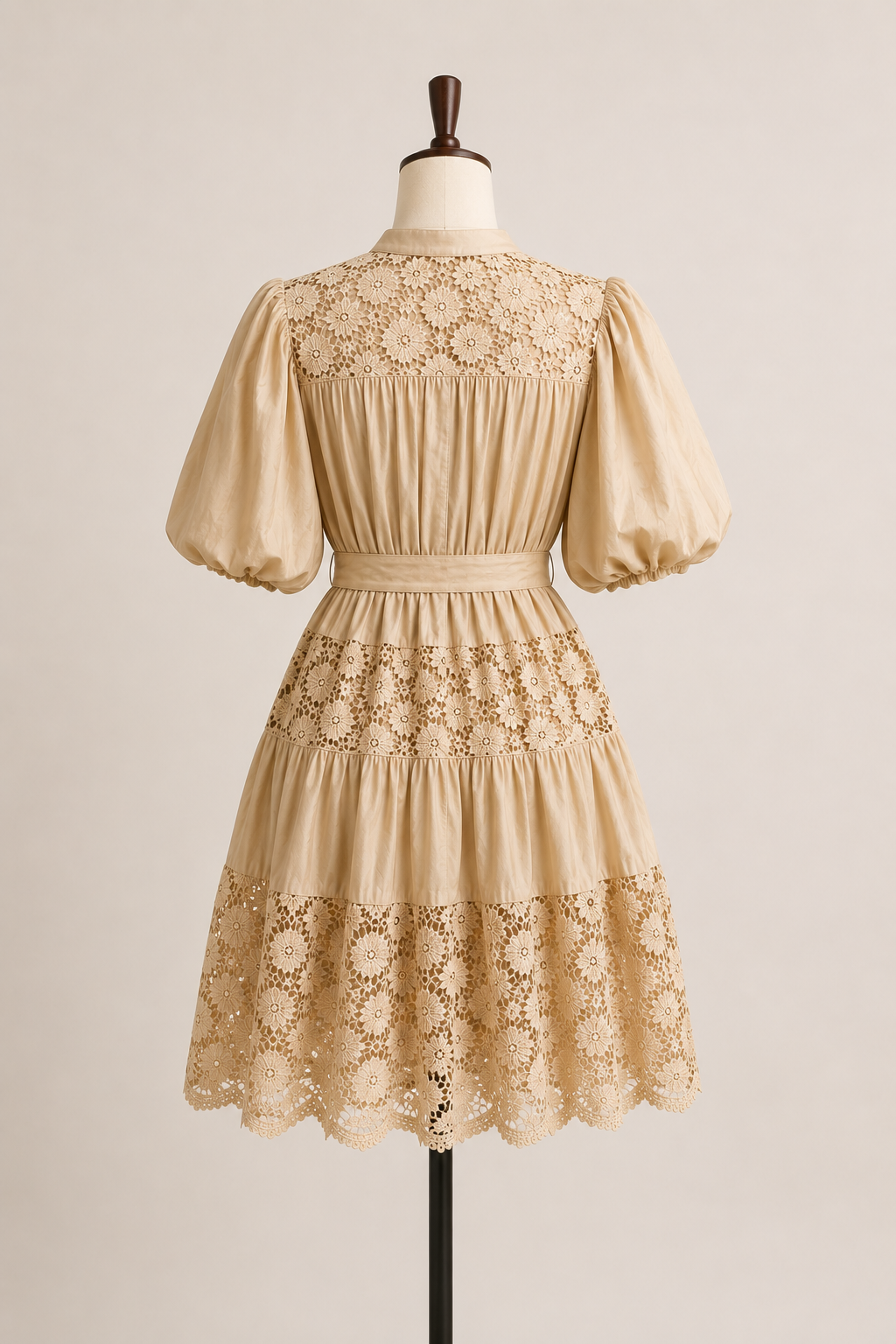Savannah Lace Puff Sleeve Mini Dress