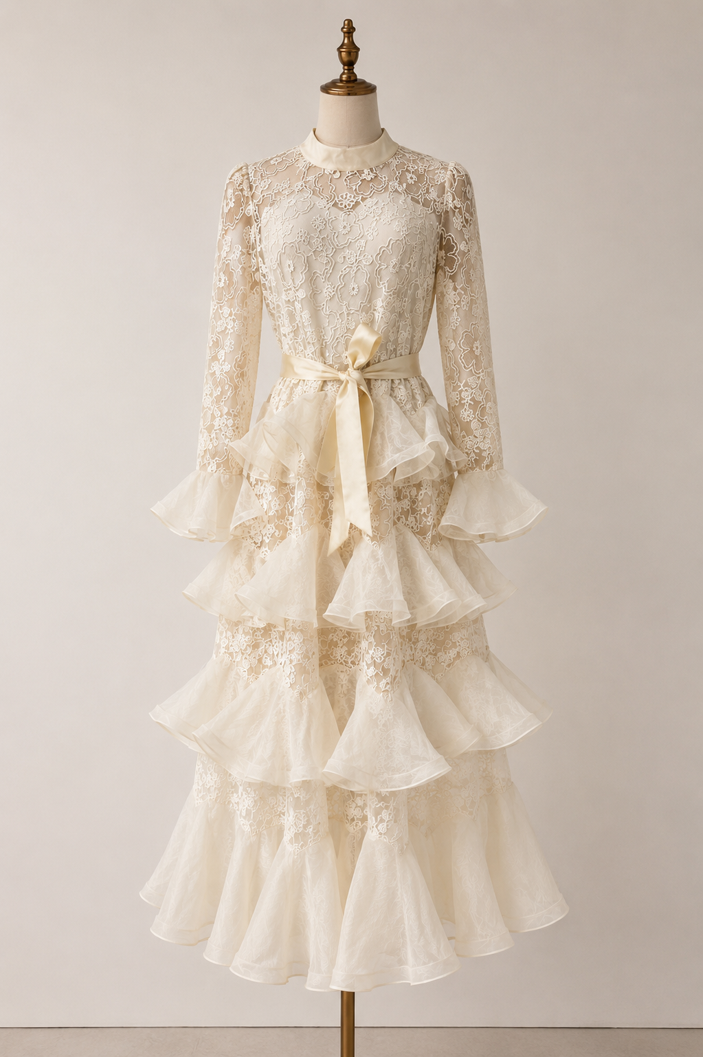 Lace Ruffle Maxi Dress Collection