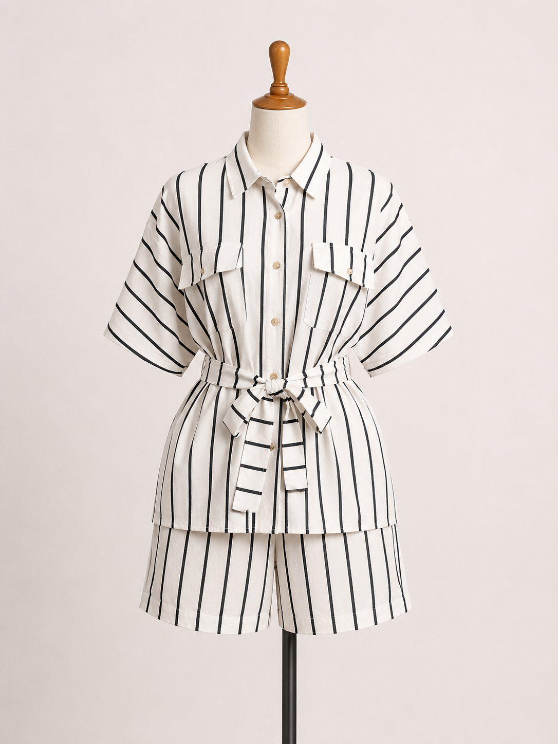 Cotton Belted Lounge Set