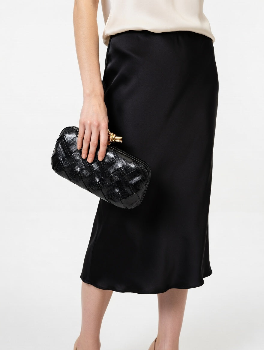 Woven Criss Cross Clutch