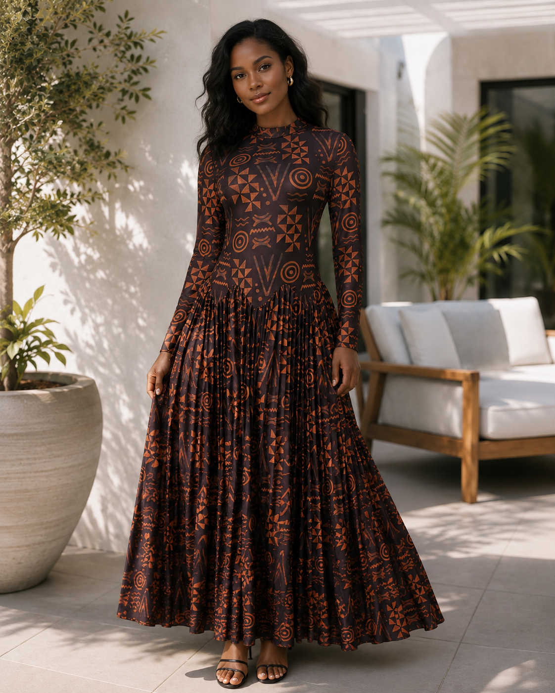 The Heritage Pleated Maxi Dress