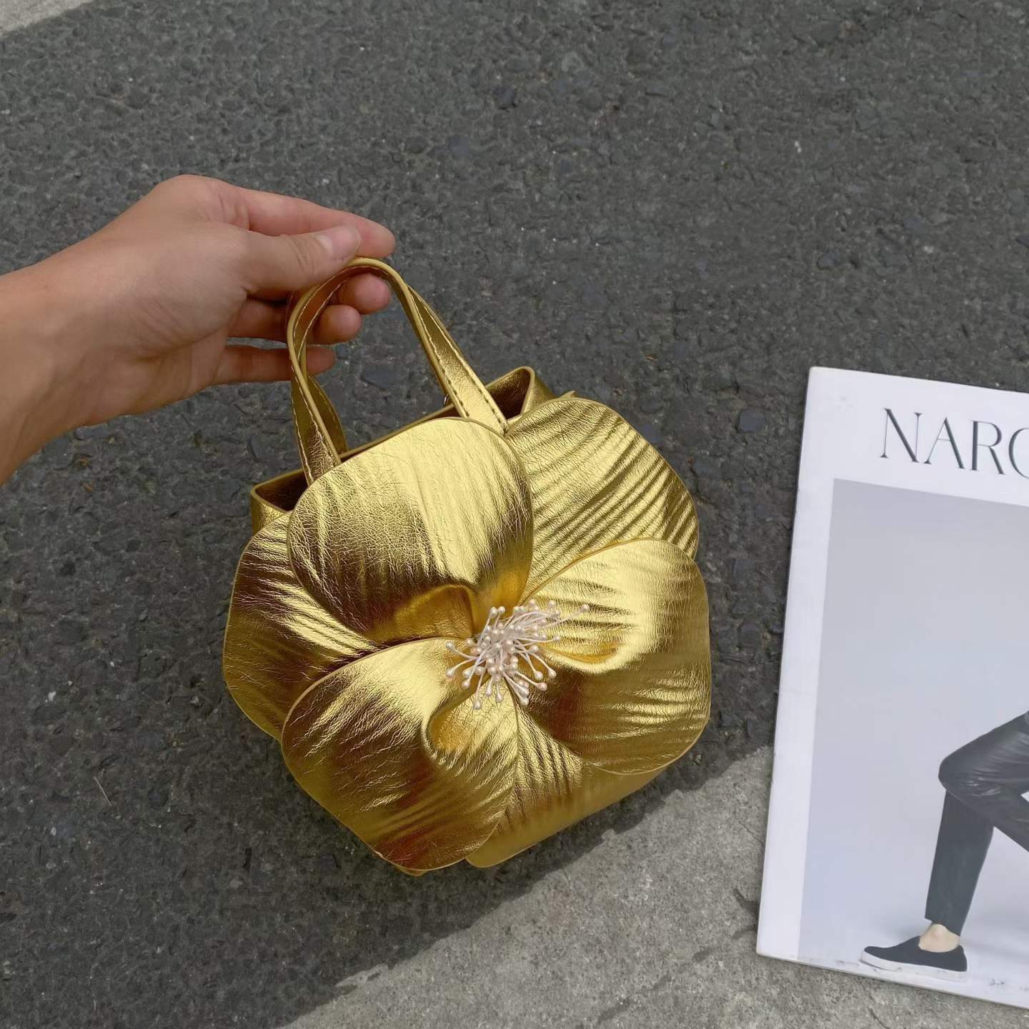 Gold Bloom Bag