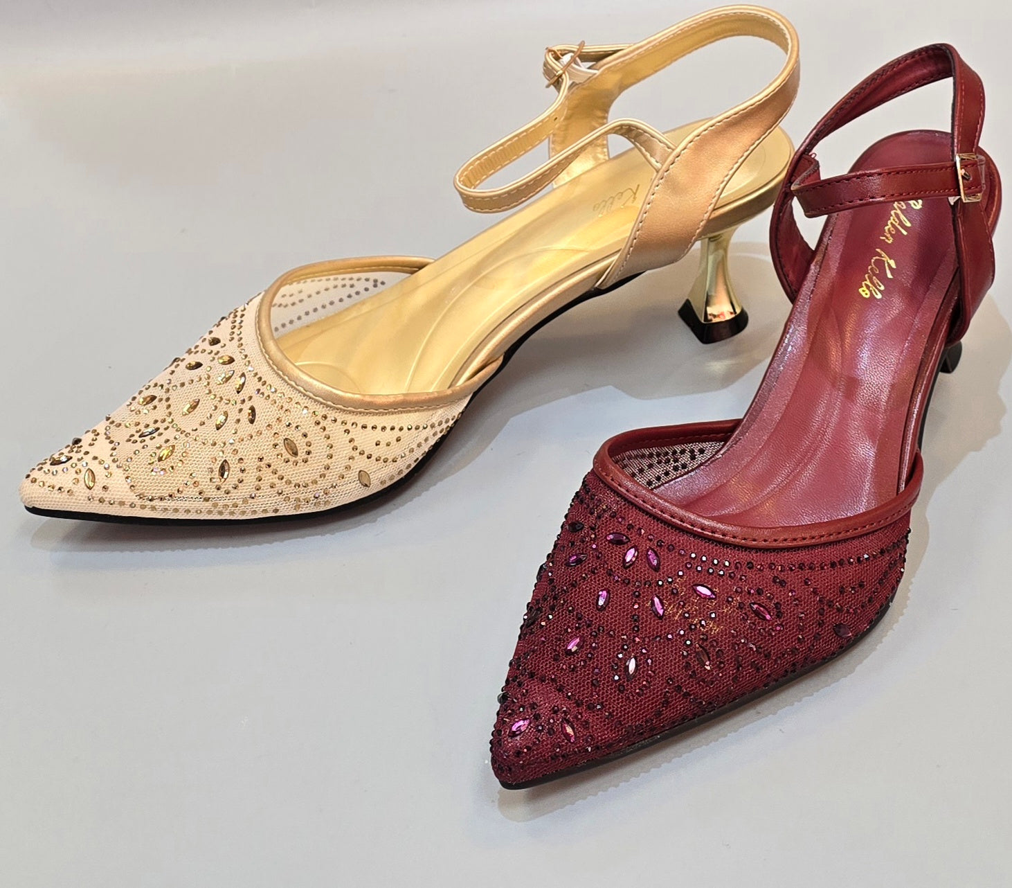 Elegant Embellished Slingback Heels